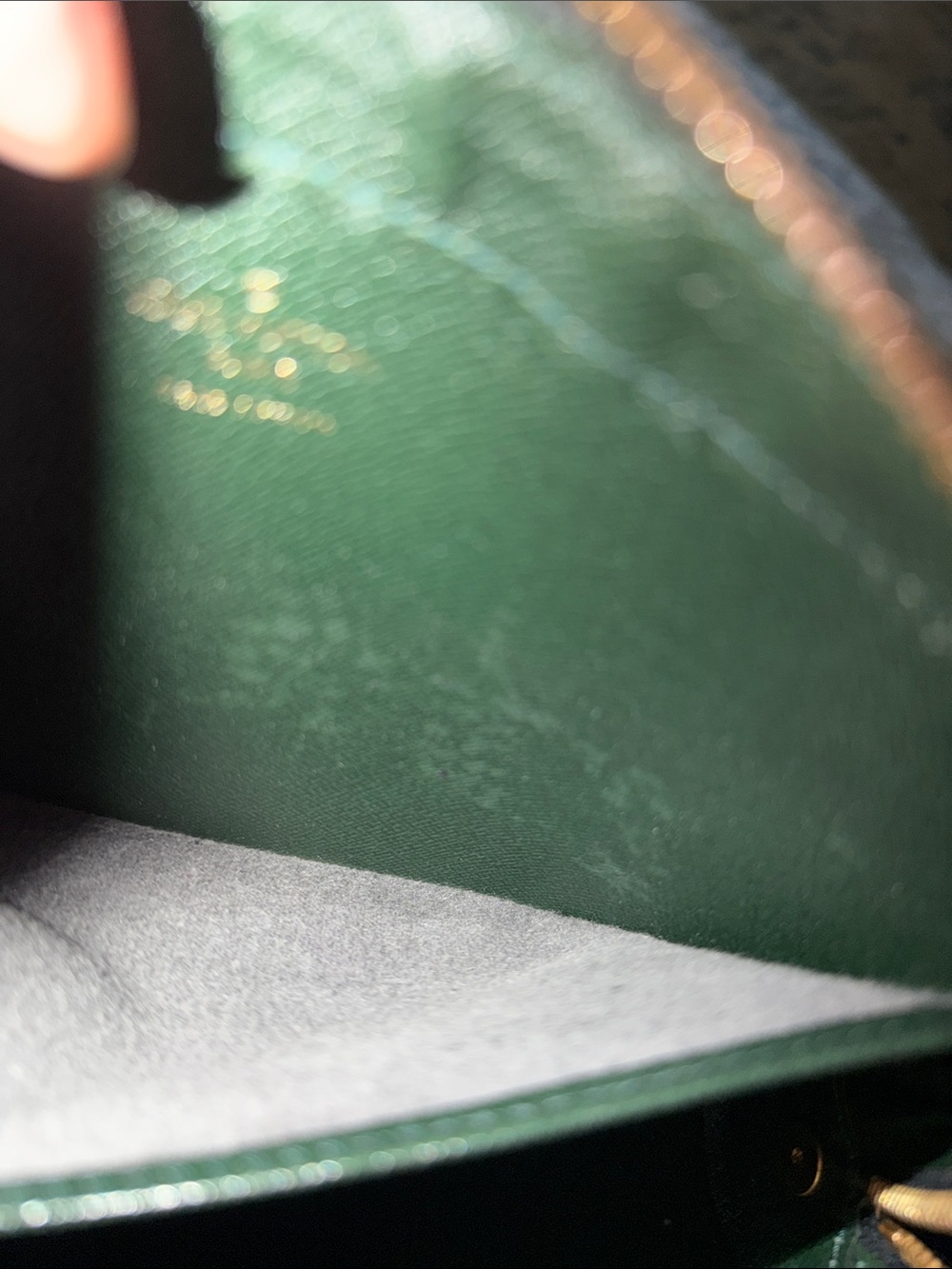 Louis Vuitton Baikal clutch bag made from green Taiga - Picture 13 of 13